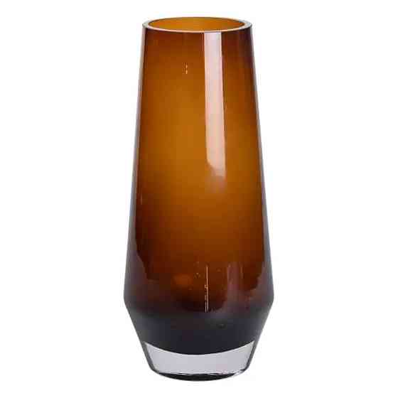 Ваза для квітів скляна 32 см скляна з кольорового скла 2.7 л Коричнева HP-10-28 Коломия