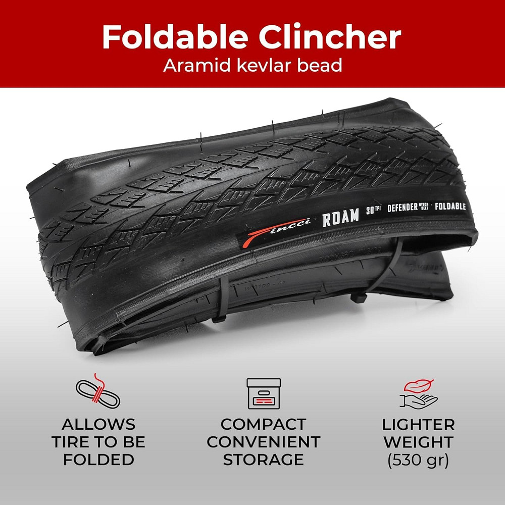 Складана велосипедна покришка Fincci 700x38C (40-622) Gravel/Hybrid із захистом від проколів Луцк - изображение 2