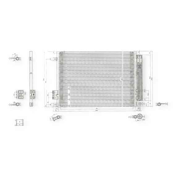 Радиатор Fiat 300, 500, Ford Ka, Lancia Ypsilon 0.9-1.4 07- кондиционера Мукачево