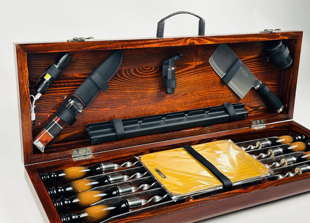 Подарунковий набір шампурів у дерев'яному кейсі ФОРЕСТ HAPPY DAYS Тернопіль - фото 4