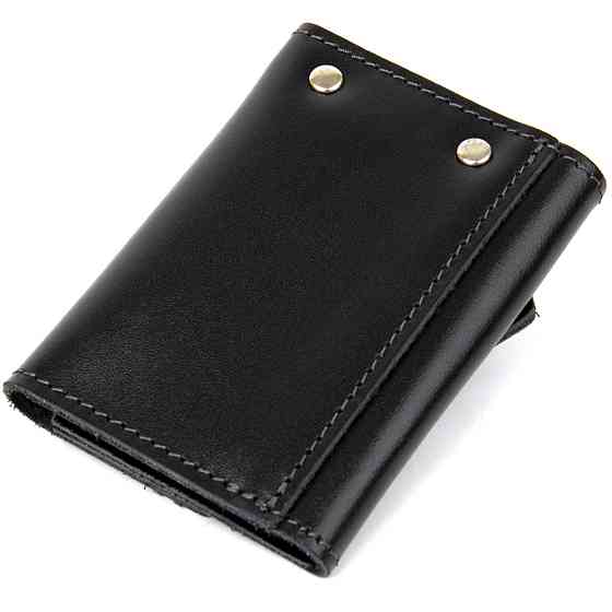 Добротна шкіряна ключниця Чорний (GRANDE PELLE) Київ