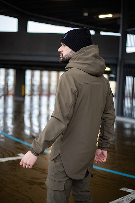 Чоловічий тактичний костюм Softshell Intruder хакі, куртка з капюшоном і штани з кишенями софтшел S Одеса - фото 5