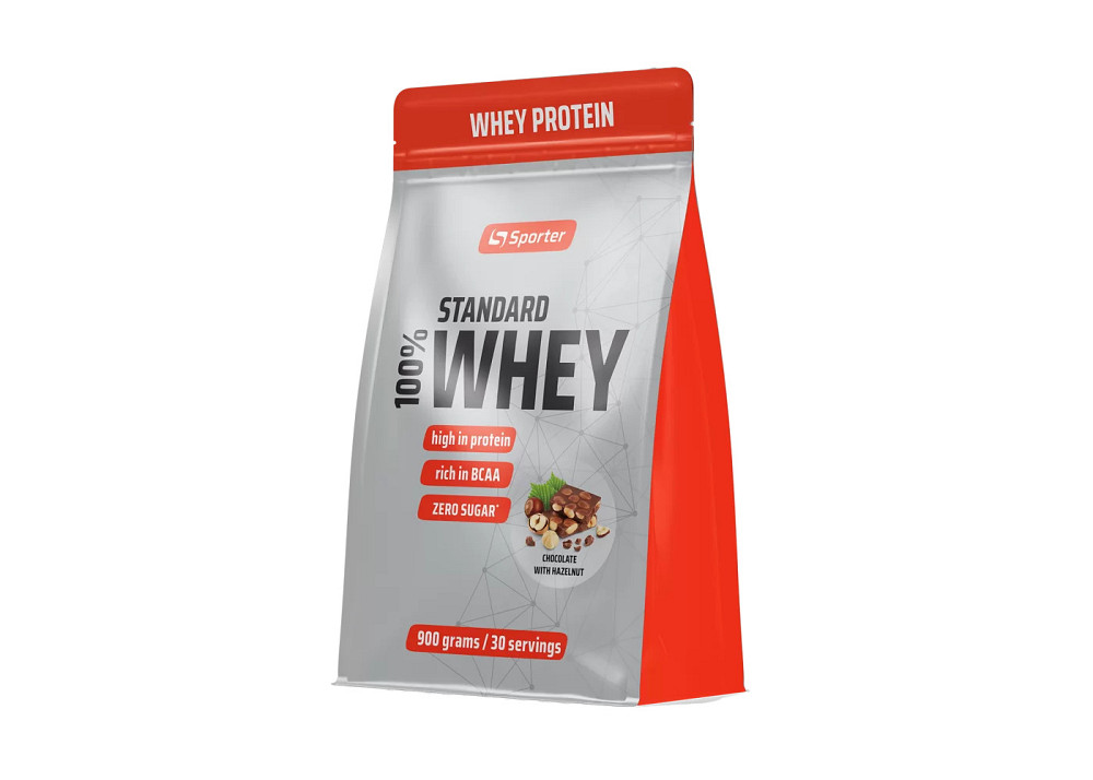 Протеїн Sporter 100% Standart Whey 900 г (Шоколад з фундуком) Луцьк - фото 1