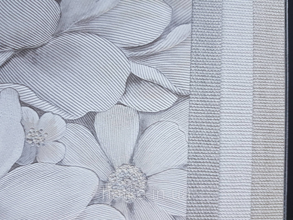 Шпалери вінілові на флізелін Marburg Floralia 1.06х10 квіти піони світло бежеві з сірим 33901 Київ - фото 3