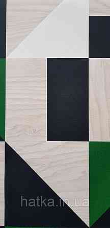 Шпалери вінілові на флізеліні Rasch Clasik 0,53х10 геометрія фігури зелені білі беж Київ