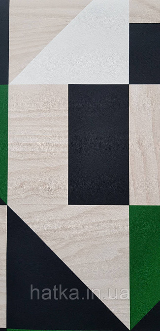 Шпалери вінілові на флізеліні Rasch Clasik 0,53х10 геометрія фігури зелені білі беж Київ - фото 1