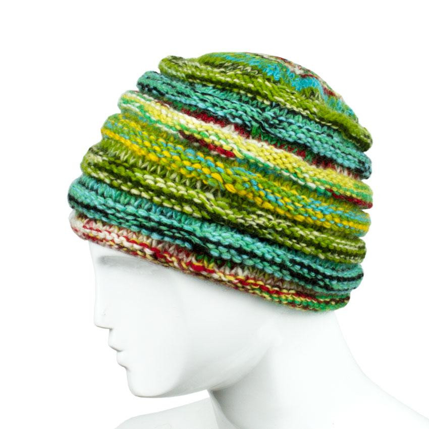 Шапка жіноча вовняна зелена Київ - фото 1