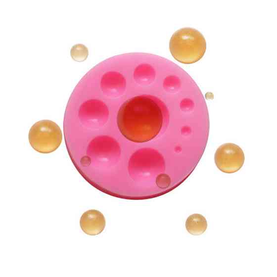 Молд силиконовый Полусферы диаметр 68 мм розовый Киев