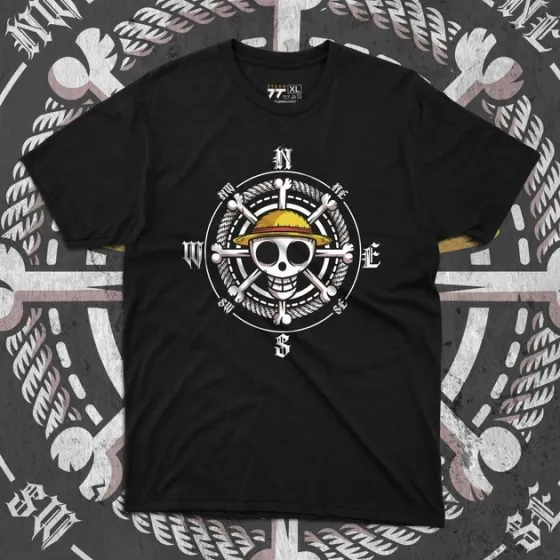 Футболка чоловіча з  принтом Ван Пис Компас Розмір 48 Anime0200 Дніпро