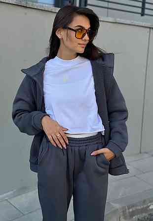 Зип худи женское оверсайз Графитовый 50/52 Харьков