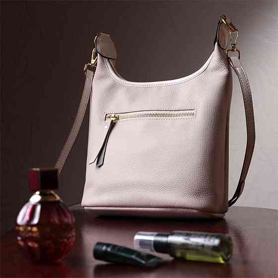 Зручна жіноча сумка на плече з натуральної шкіри Vintage 22628 Біла Київ