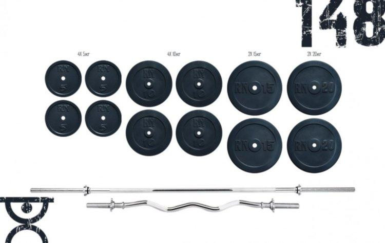 Штанга наборная на 140 кг + W-образный гриф Гантели, гири, штанги и диски гранилит Киев - изображение 1