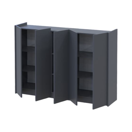 Тумба для обуви Doros Кассель Графит 5 ДСП 159х40х110 (41516219) Львов