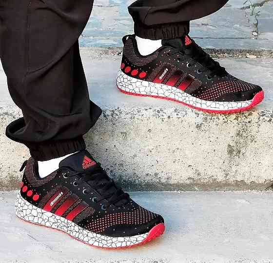 Кроссовки Adidas Climacool Чёрные Мужские Адидас Красные (размеры: 41,42,43,44,45) Днепр