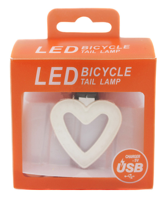 Велосипедний задній ліхтарик мигалка акумуляторний Серце 902 microUSB Дніпро - фото 3