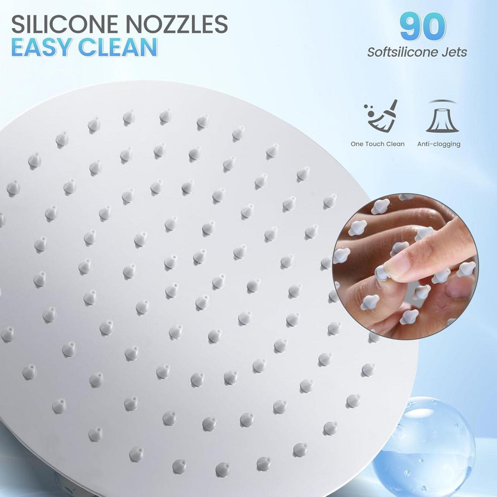 Душевая воронка круглая 20 см нержавеющая сталь водосберегающая с эффектом дождя насадка для душа ультратонкая Киев - изображение 5