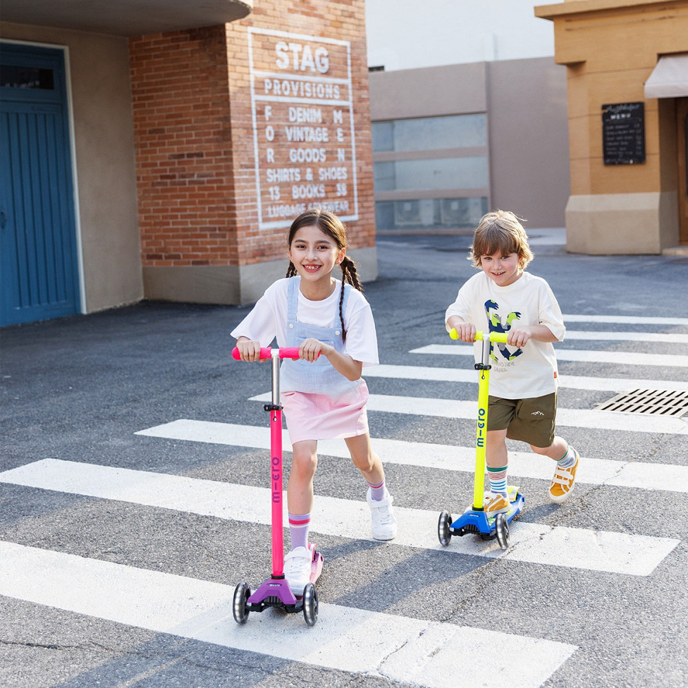 Самокат Micro серії Maxi Deluxe Neon LED – Ультра рожевий Дніпро - фото 9