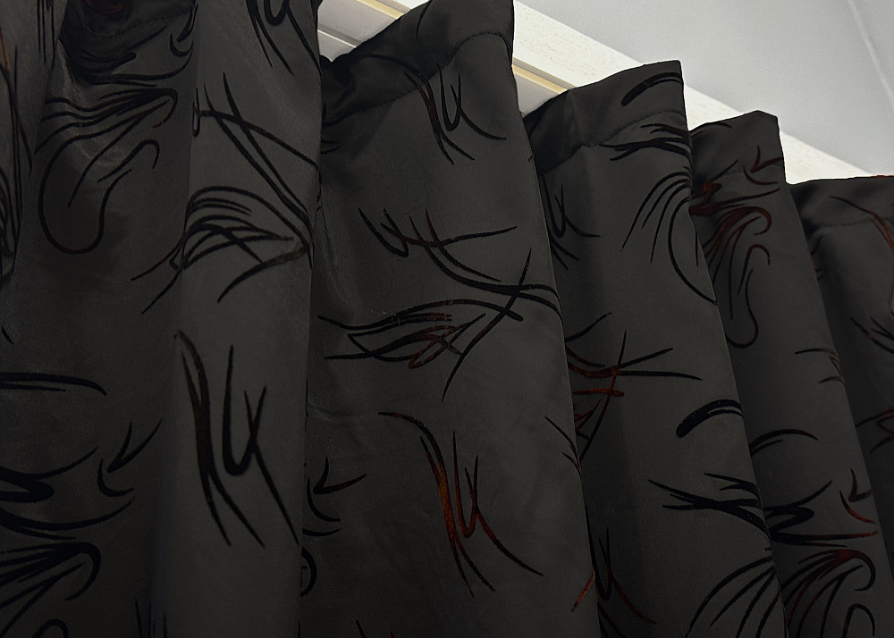 Комплект коротких штор VR-Textil Черный 140х170 см 2 шт (35-0399) Киев - изображение 8