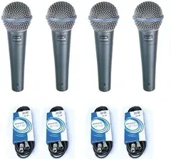Микрофон Shure Beta 58A - Zestaw 4 Mikrofonów + Kable Киев