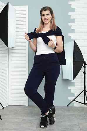 Теплий спортивний костюм "Whisper" оптом | Батал 54-56, Темно-синій Київ