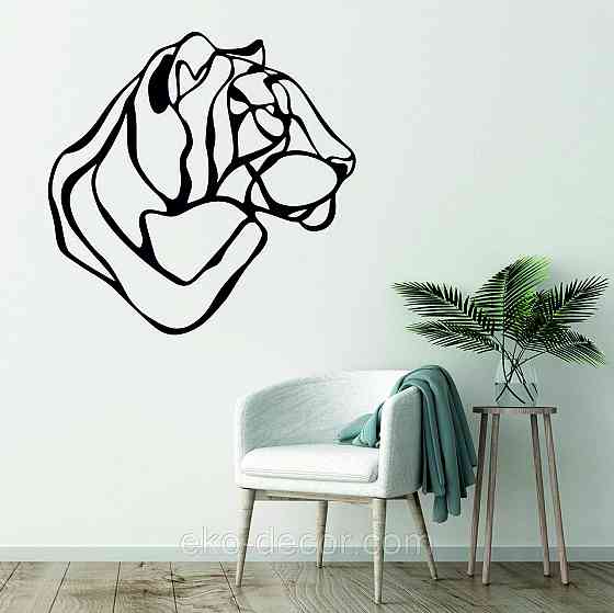 Декоративное настенное Панно «Тигр» Декор на стену 90*90 см, Черный Киев