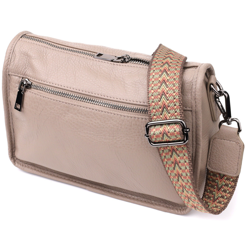 Женская стильная сумка на плечо из натуральной кожи Vintage 23002 Темно-серый Киев - изображение 2