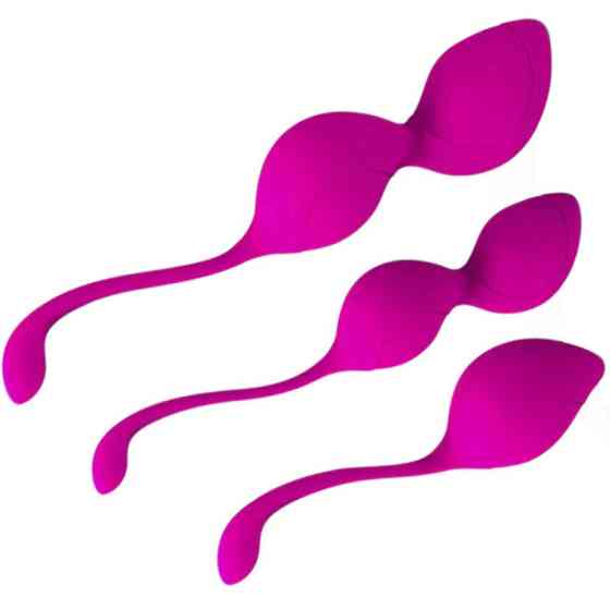 Набір вагінальних кульок Pink Kegel Set малиновий Sex Aura Київ