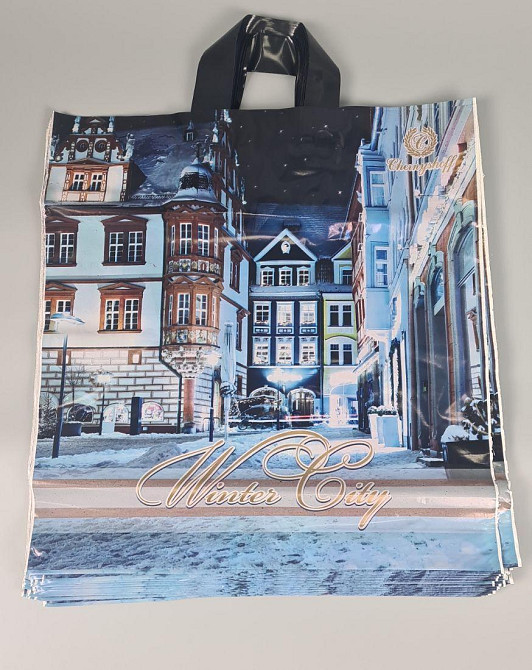 Пакет із петльовою ручкою 40*42ВТ Н.Год "Зимове місто" Репако (25 шт.) Харків - фото 1