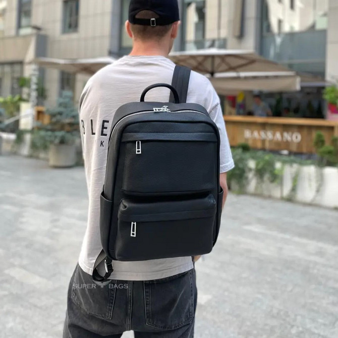 Чоловічий шкіряний рюкзак для ноутбука і подорожей Tiding Bag SB-133863 Кам'янське - фото 2