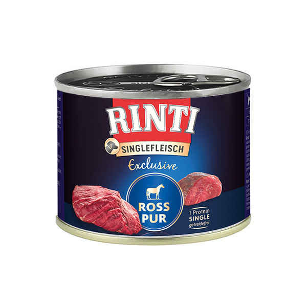 Rinti Singlefleisch Exclusive Ross Pur РІНТІ КОНИНА МОНОПРОТЕЇН беззерновий повнораціонний натуральний вологий корм для собак Київ - фото 1