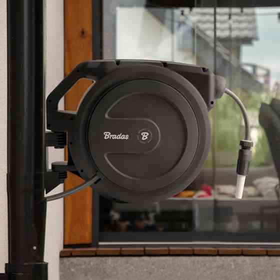 Котушка автоматична зі шлангом 1/2" 20м та аксесуарами WHITE LINE, WL-W7B20 Київ