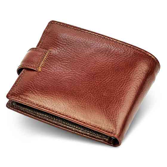 Мужское портмоне ST Leather из натуральной кожи Коричневый Киев