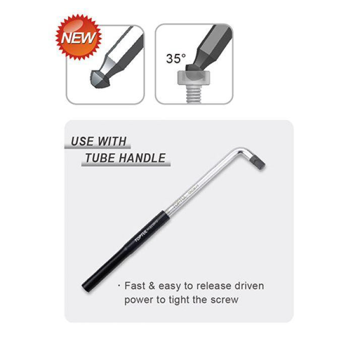 Набір шестигранних ключів з кулею TOPTUL 1,5-10мм 11ед. супердлинных в чохлі GPAQ1101 Одеса - фото 2