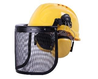 Защитная маска косаря (сетка, металл) с каской и наушниками FS004 Мукачево - изображение 1
