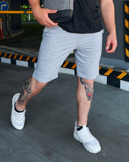 Шорти чоловічі трикотажні Сірий L Харків - фото 1