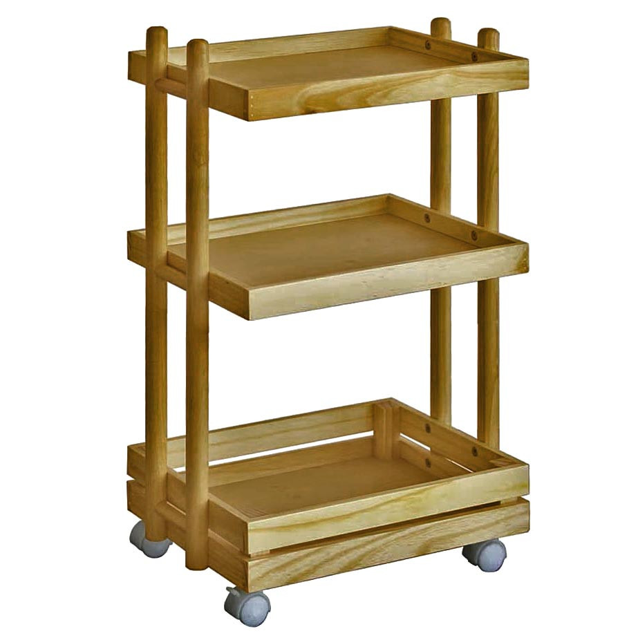 Етажерка для ванної на коліщатах "Плонімар" сієна Миколаїв - фото 1