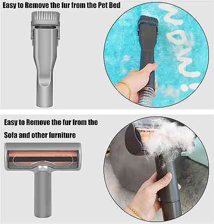 Триммер для животных Italdos Grooming Kit Silver совместим с Dyson V7 V8 V10 V11 V15 керамический нож 1 мм Киев