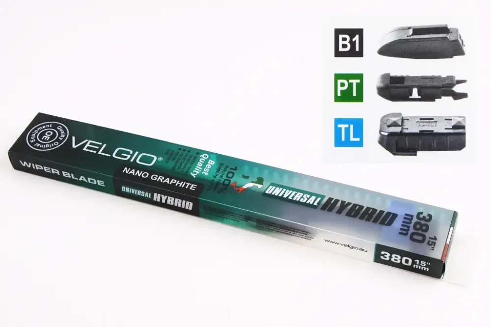 Щітка склоочищення безкаркасна 38 см (15) Velgio Hybrid (3 адапттера) Вінниця - фото 3