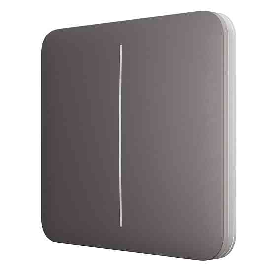 Кнопка Ajax SoloButton (2-gang) grey для двоклавішного вимикача Киев