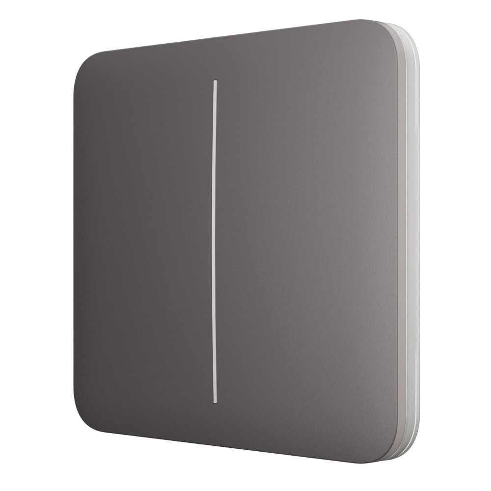 Кнопка Ajax SoloButton (2-gang) grey для двоклавішного вимикача Киев - изображение 1