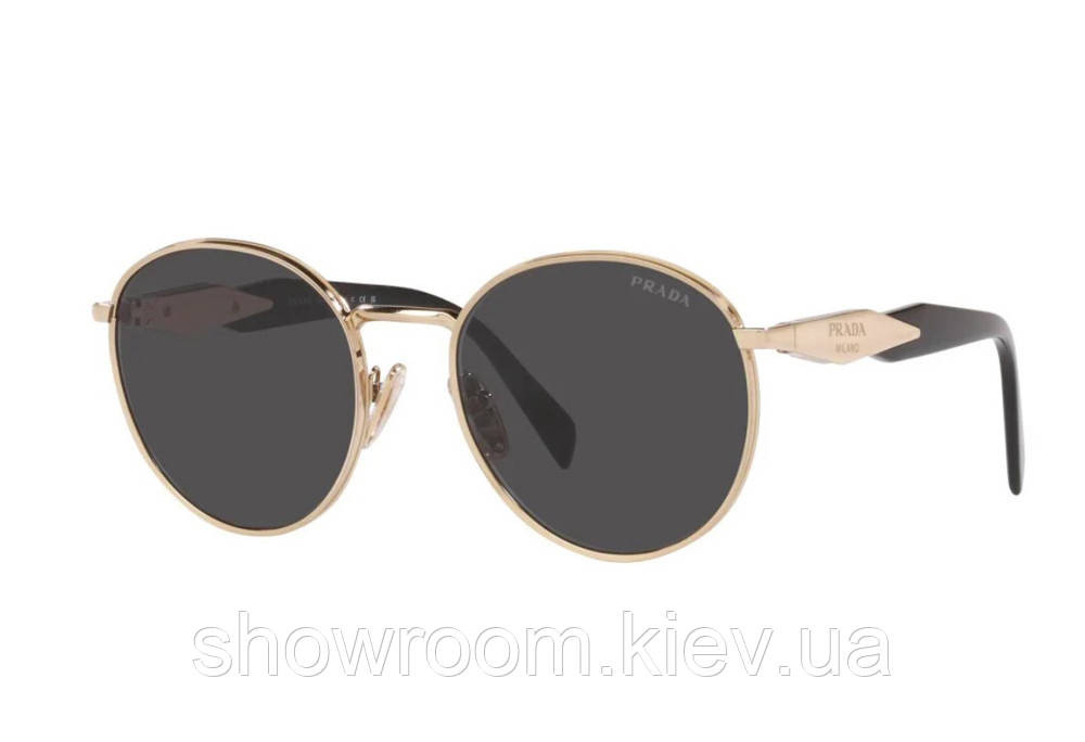 Жіночі круглі брендові окуляри Pr (56ZS) Lux gold Київ - фото 5