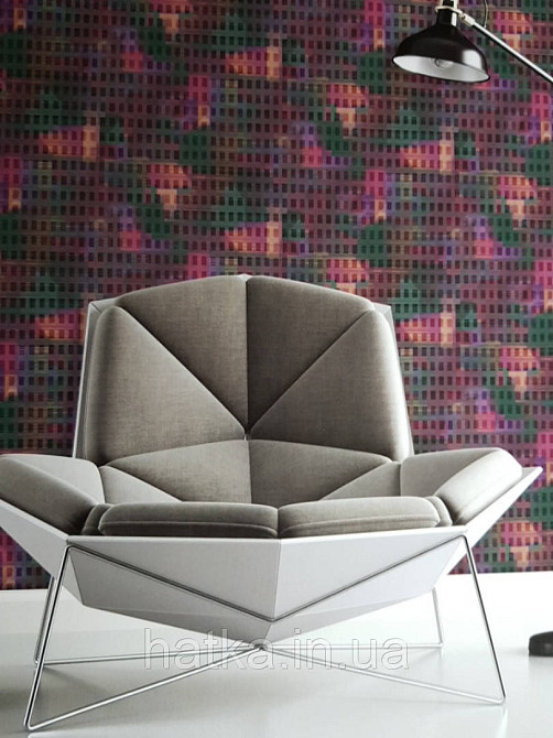 Шпалери флізелінові Decoprint Essentials EE22562 геометричні фігури абстракція 3д рожеві зелені жовті Київ - фото 3