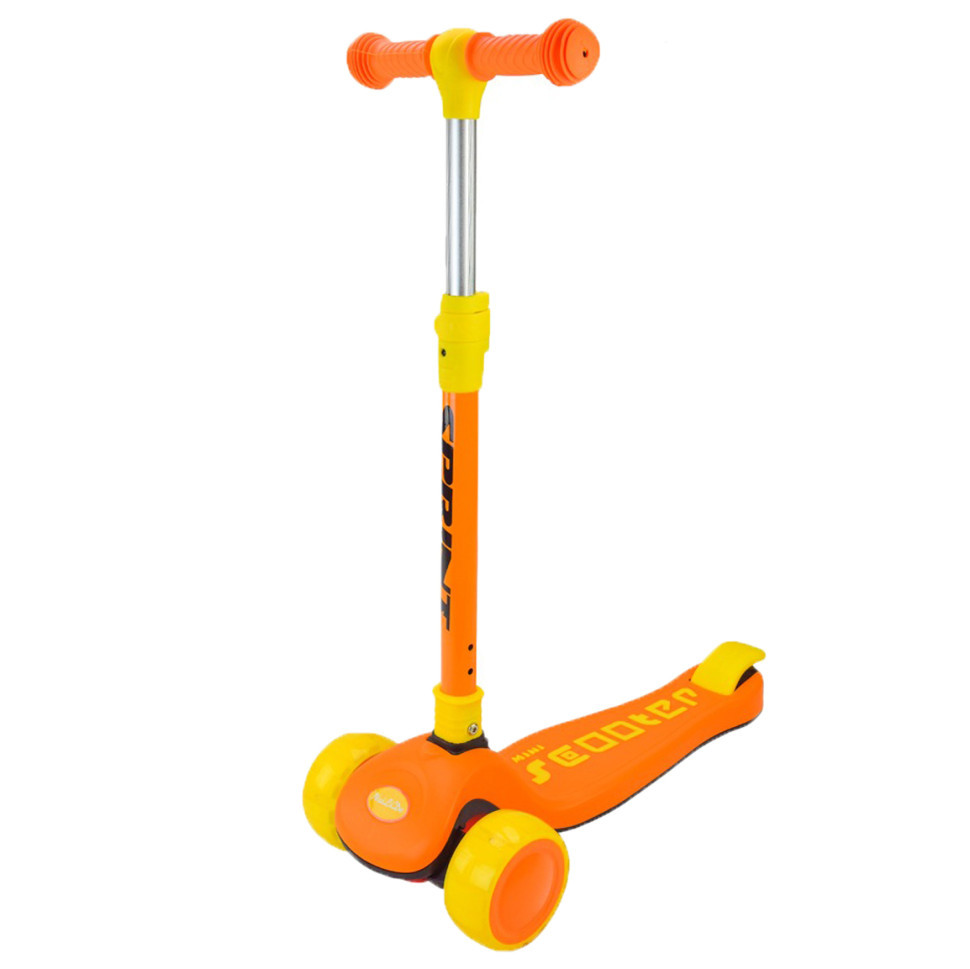 Самокат детский 3-х колесный Mini Scooter SC2420(Orange) светящиеся колеса, оранжевый Винница - изображение 1