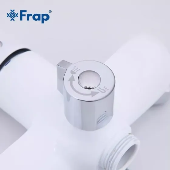 Смеситель для ванны с душевым гарнитуром Frap F2234 белый/хром Киев