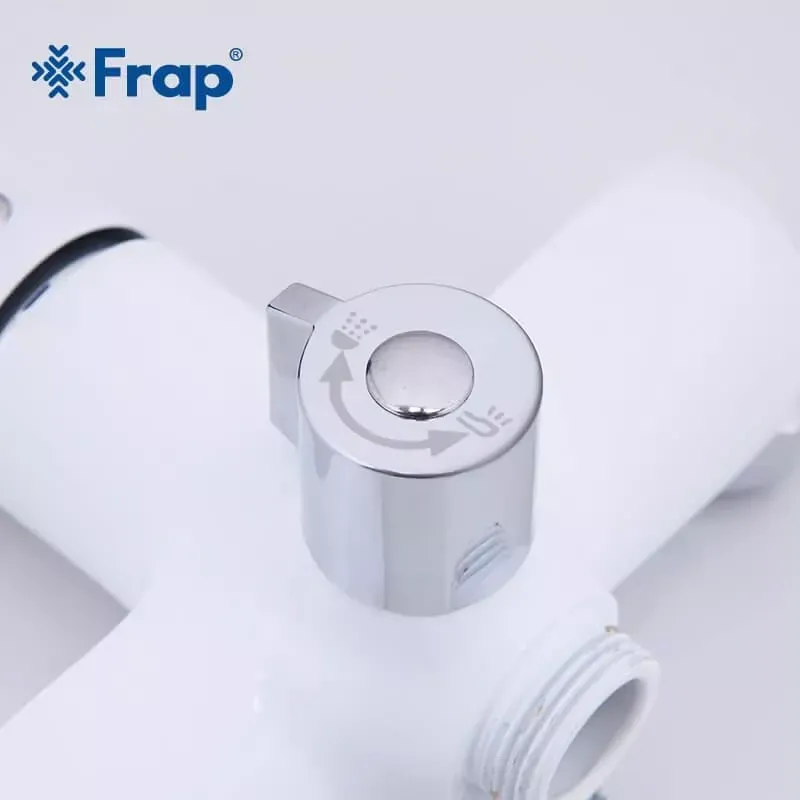 Смеситель для ванны с душевым гарнитуром Frap F2234 белый/хром Киев - изображение 5