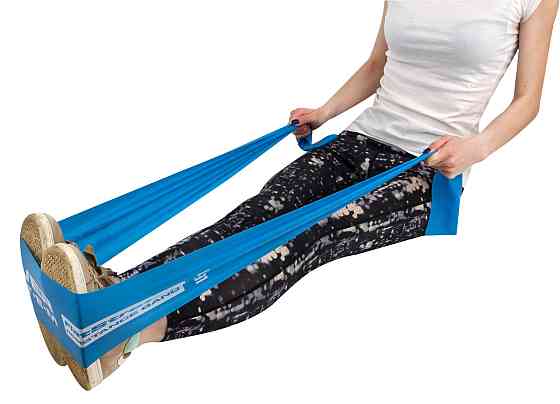 Стрічка-еспандер для спорту та реабілітації Power System PS-4121 Flat Stretch Band Level 1 Blue (1-2,5кг.) Кам'янське