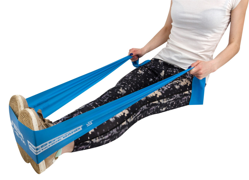 Стрічка-еспандер для спорту та реабілітації Power System PS-4121 Flat Stretch Band Level 1 Blue (1-2,5кг.) Кам'янське - фото 3