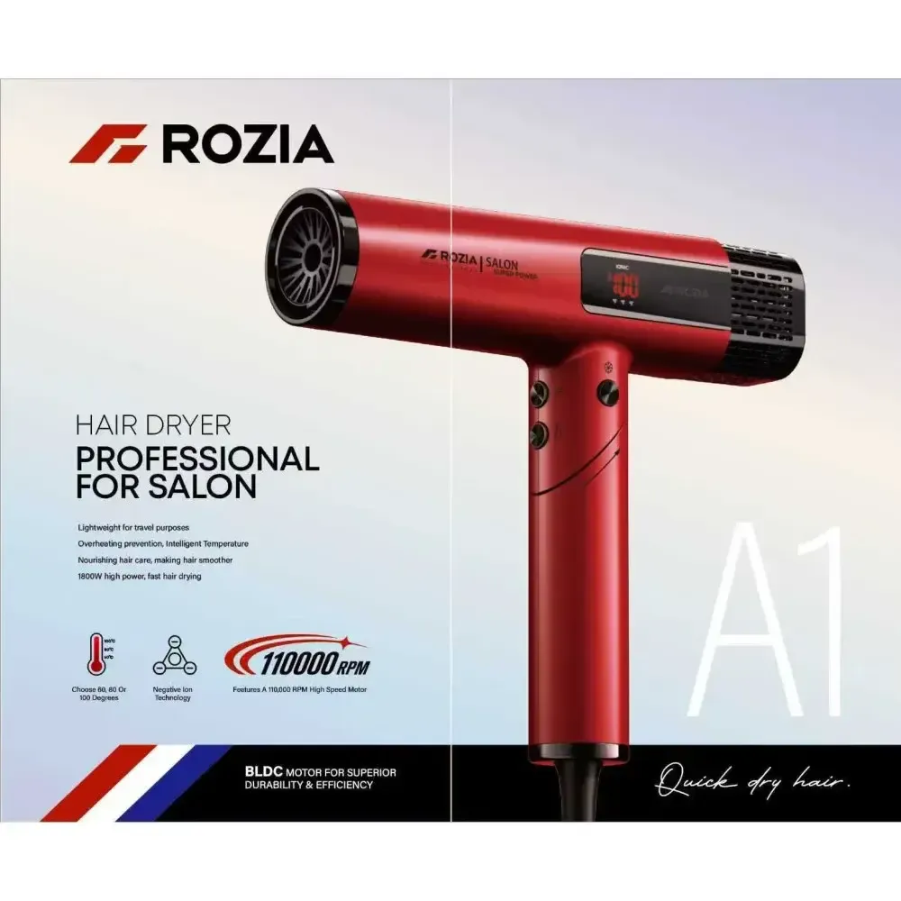 Фен профессиональный для сушки волос ROZIA A1 Professional Hair Dryer AND-6162-9 Коломыя - изображение 3