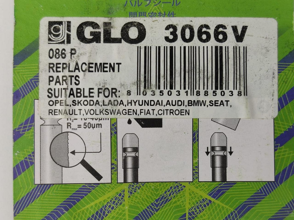 Сальник 2101-2115 (8 кл) 2121-21214, 2123, 1102, Сенс, 3302, 31519 (406) (к-кт 8 шт) GLO клапанів Мукачево - фото 2