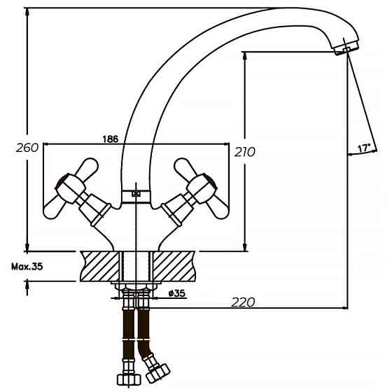 Змішувач для кухні Haiba Dominox 273   ( HB0085 ) 27731 Харьков